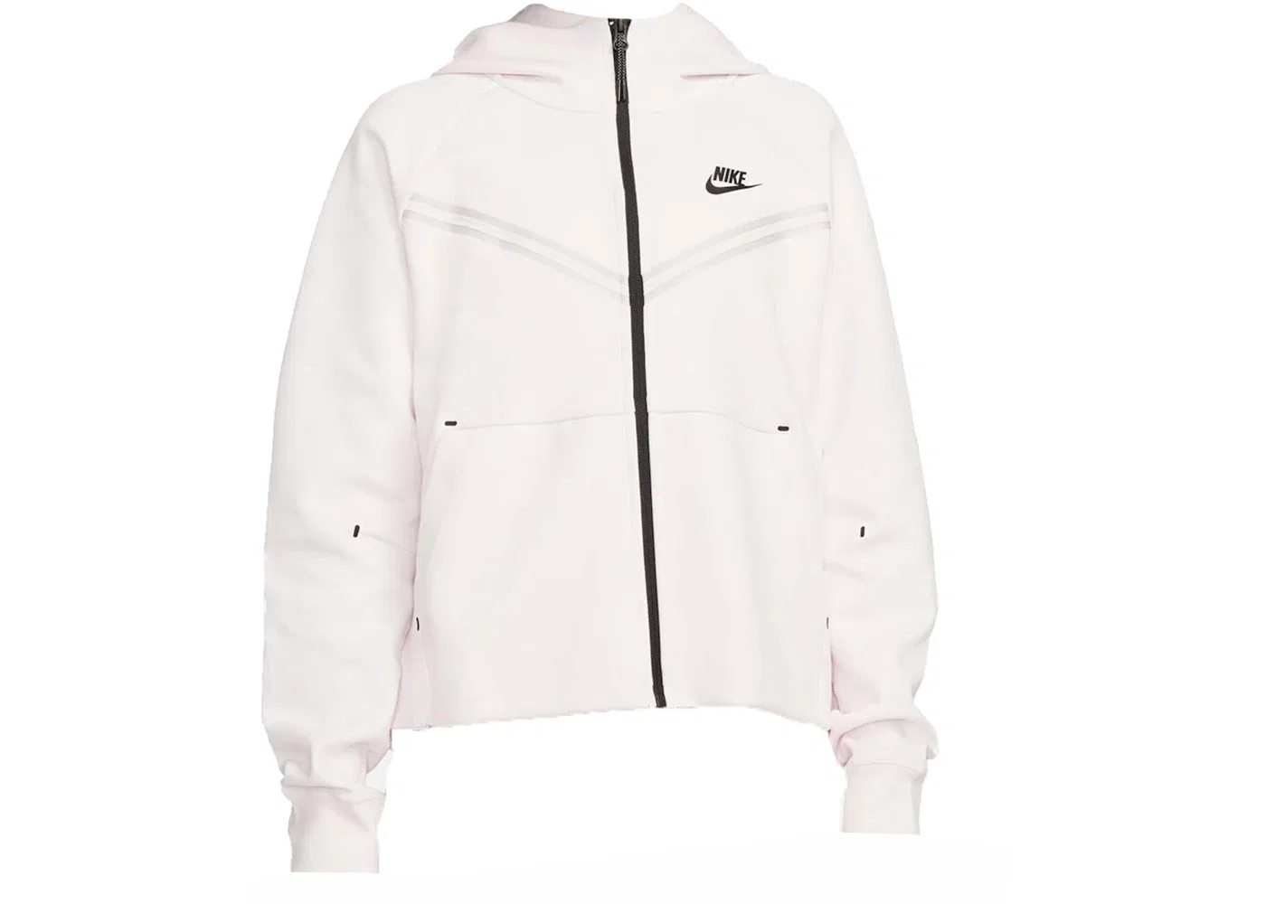 Женская худи Tech Fleece с полной застежкой-молнией Nike, Pearl Pink/Black