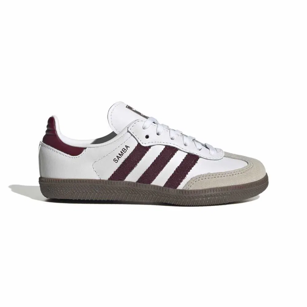 Детские кроссовки для девочек с замшевым носком Samba OG Adidas Originals, White