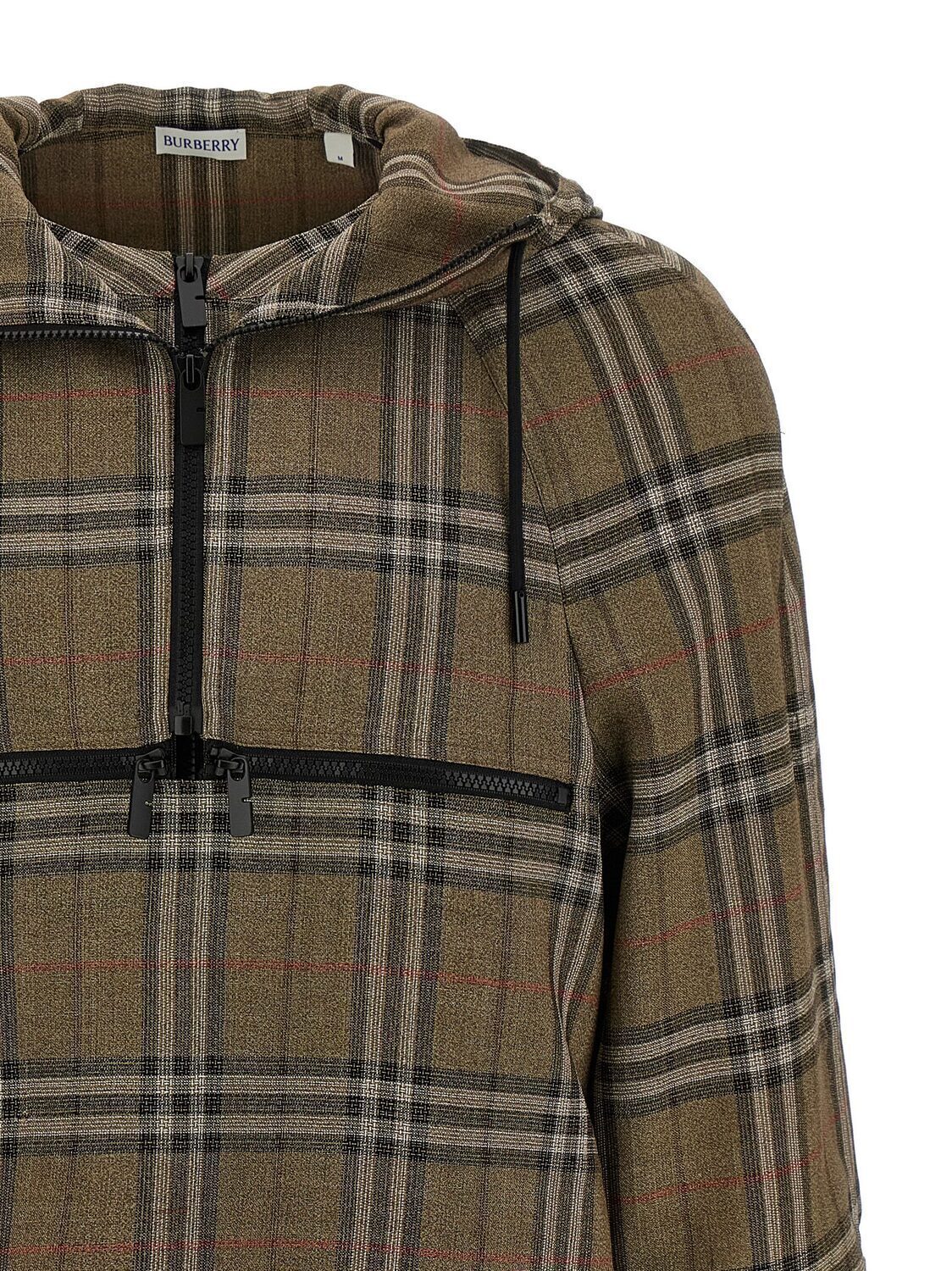 Рубашка BURBERRY Многослойная, клетка с капюшоном, мультиколор — фото 3