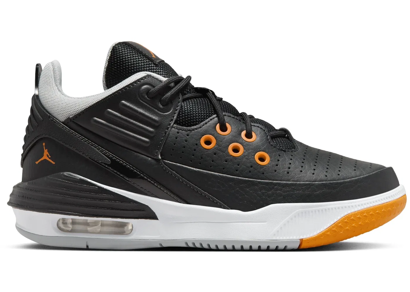 Детские кроссовки Lifestyle с амортизацией Jordan Max Aura 5 Jordan, Black/Wolf Grey/White/Magma Orange