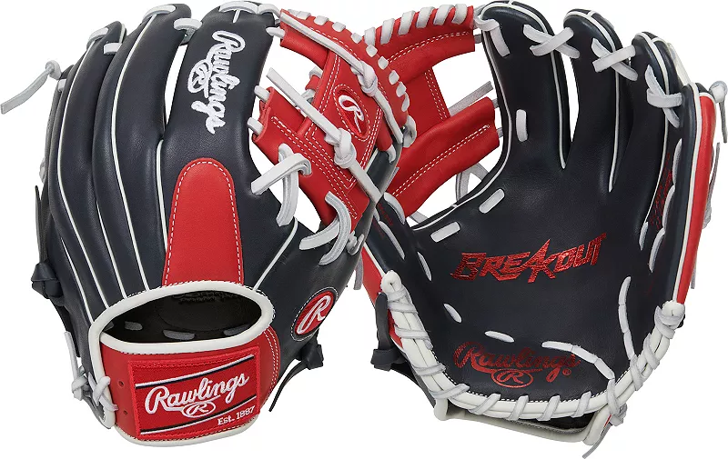 

Перчатки серии Breakout 11,5 дюймов Rawlings, цвет Navy/Scarlet