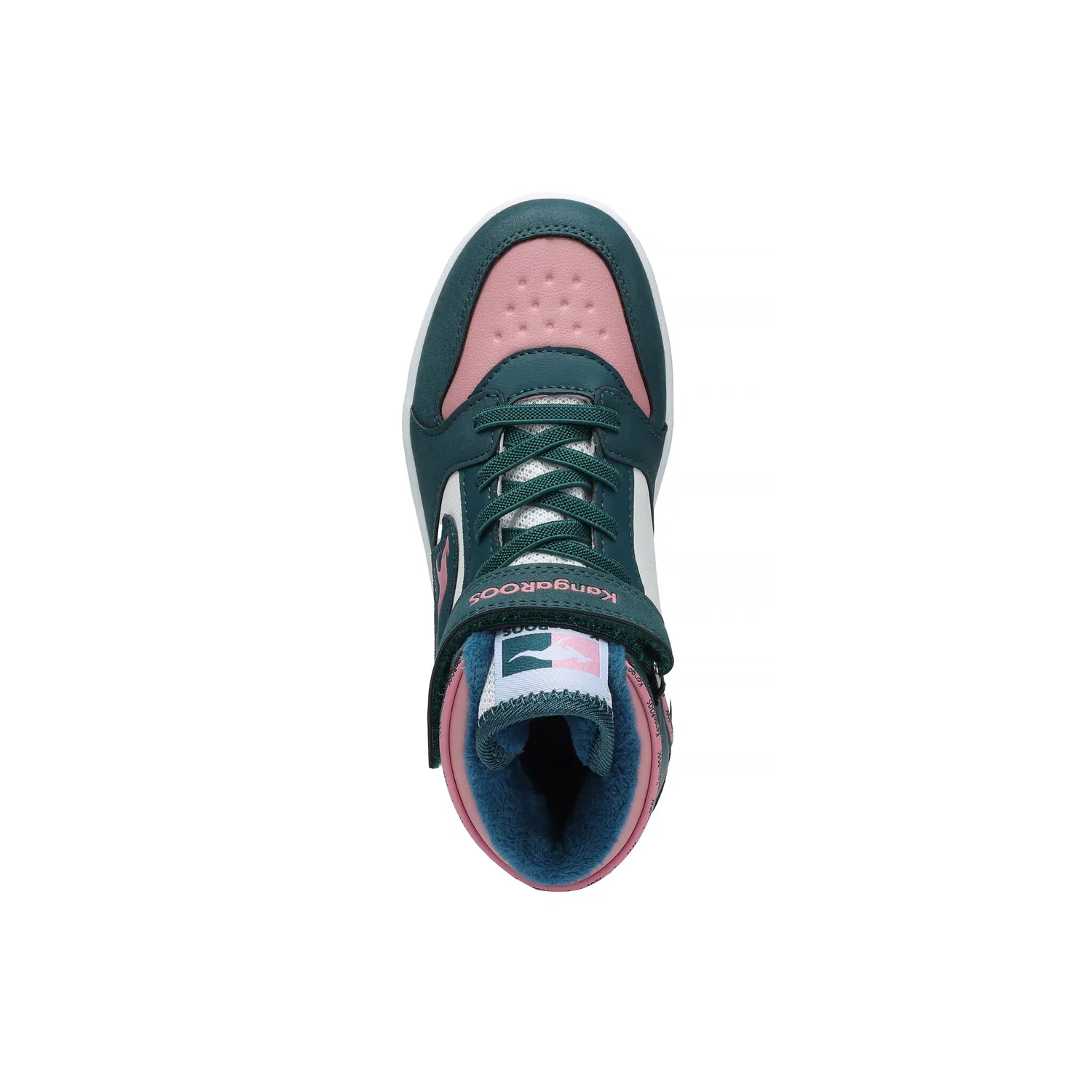 Детские кроссовки на липучке K-CP RIM MID EV KangaROOS, Dark Moss/Dusty Rose — фото 3