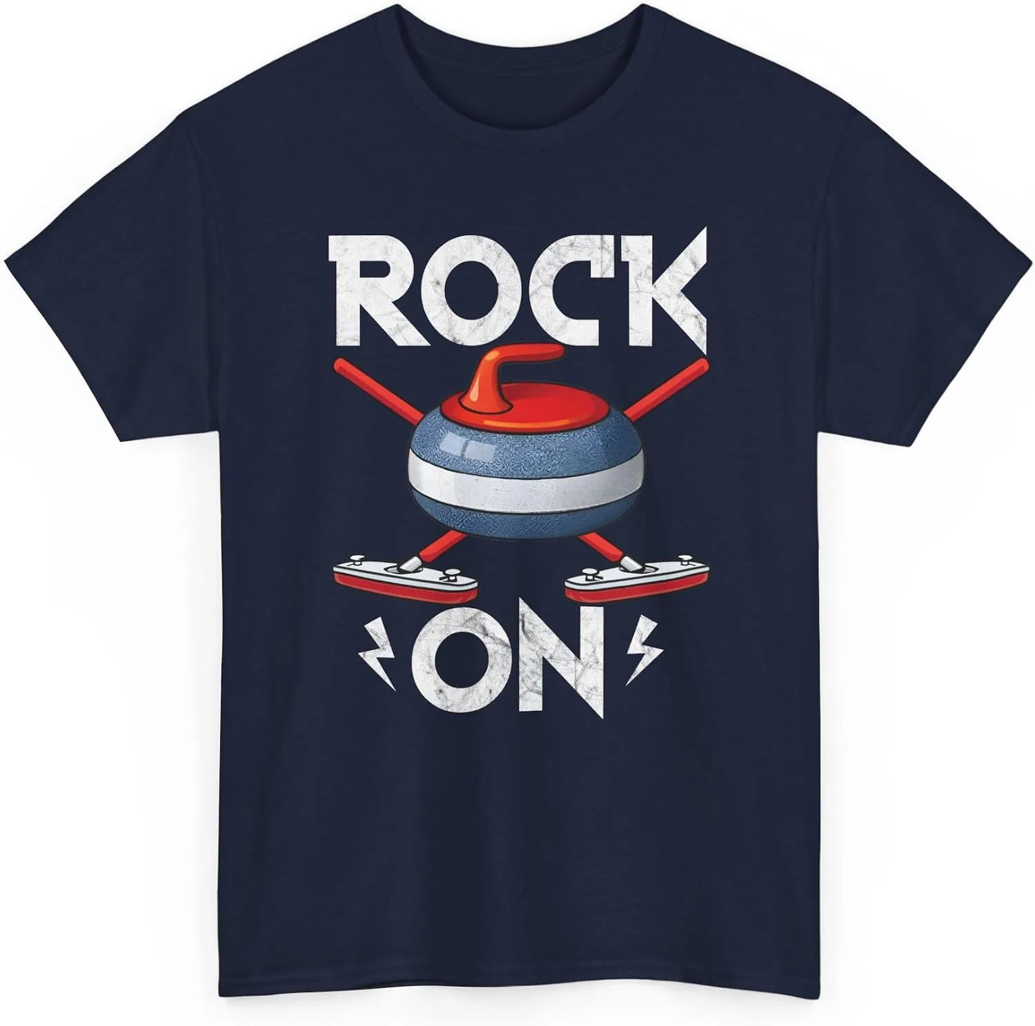 Футболка с принтом Rock On Gildan 5000, Navy