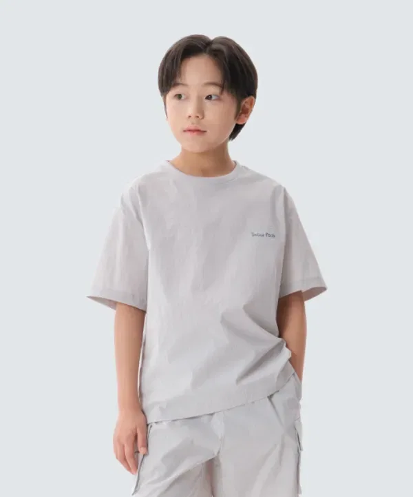 Футболка с длинным рукавом Route, охлаждающая, Snowpeak Apparel Kids, серый