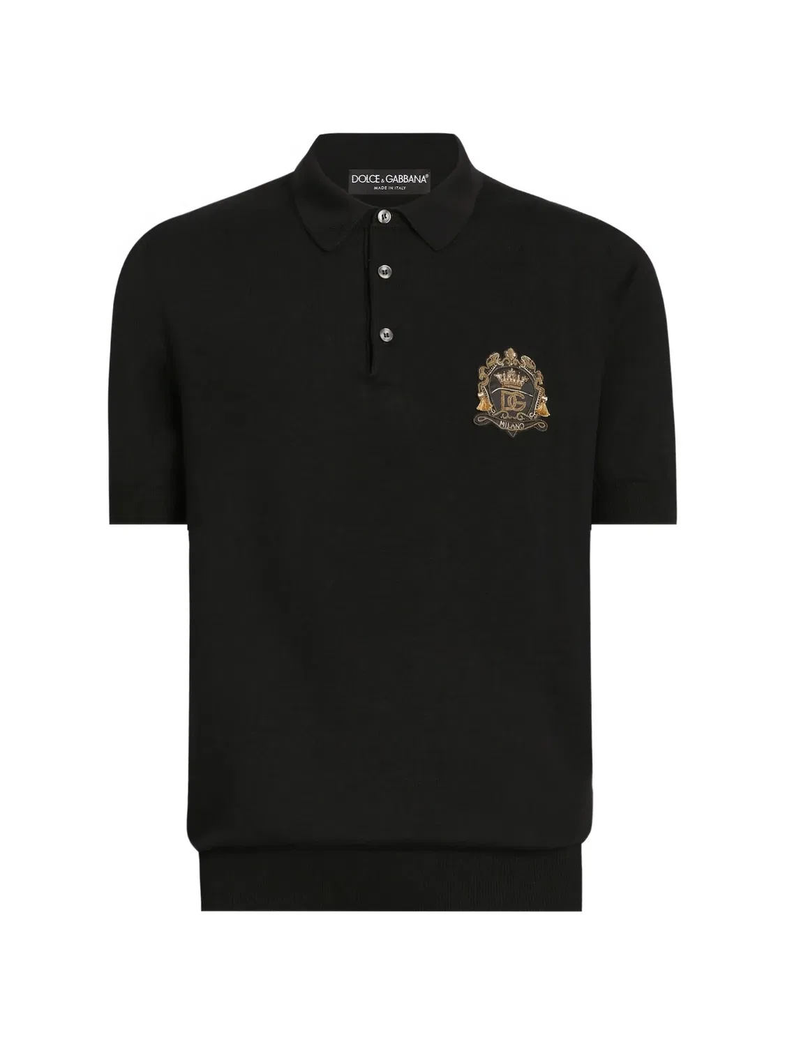 Dolce & Gabbana Поло из виргинской шерсти, черный
