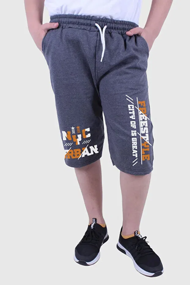 Детские шорты для мальчиков с принтом Freestyle Printed Panios Kids, Smoke Grey