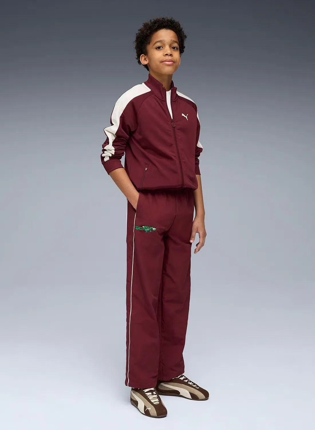 Штаны спортивные с логотипом T7 Super Puma, бордовый — фото 3