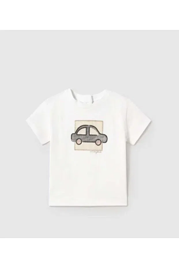 Детская футболка для мальчиков с принтом Car Print Mayoral, White