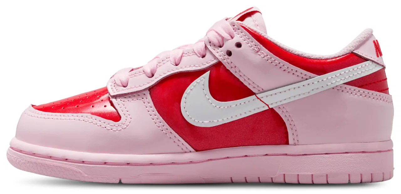 Кроссовки для девочек Dunk Low Valentine's Day Nike, цвет Pink Foam/Summit White/Red — фото 2