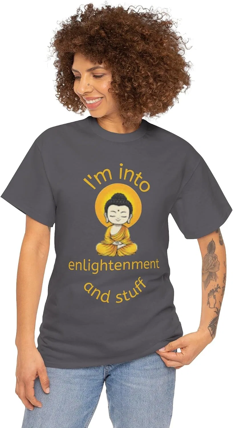 Женская футболка с принтом I'm into Enlightenment, тёмно-серый — фото 3