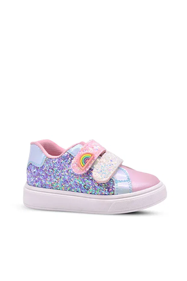 Детские повседневные туфли для девочек с блестками Kids A More, Pink