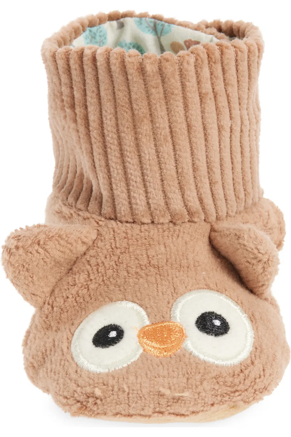 Детские пинетки с вышивкой Organic Cotton Booties Apple Park, коричневый — фото 4