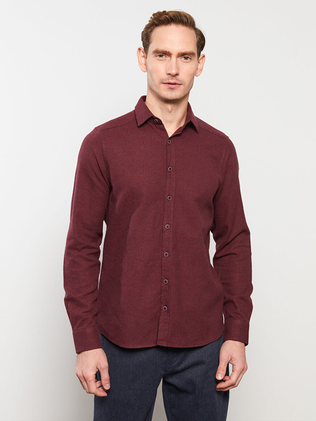 

Мужская рубашка Slim Fit с длинным рукавом LCWAIKIKI Classic