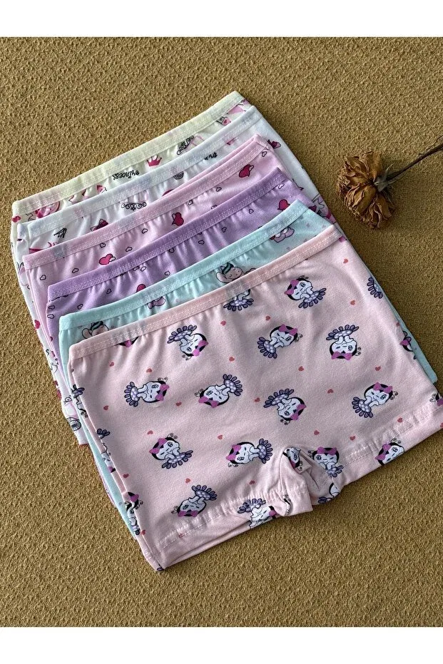 Детские боксеры для девочек хлопковые набор 6 шт Myquality, Multicolor — фото 4