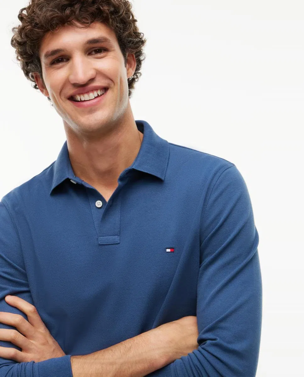Рубашка с длинным рукавом, Polo, Tommy Hilfiger, Azul índigo — фото 3