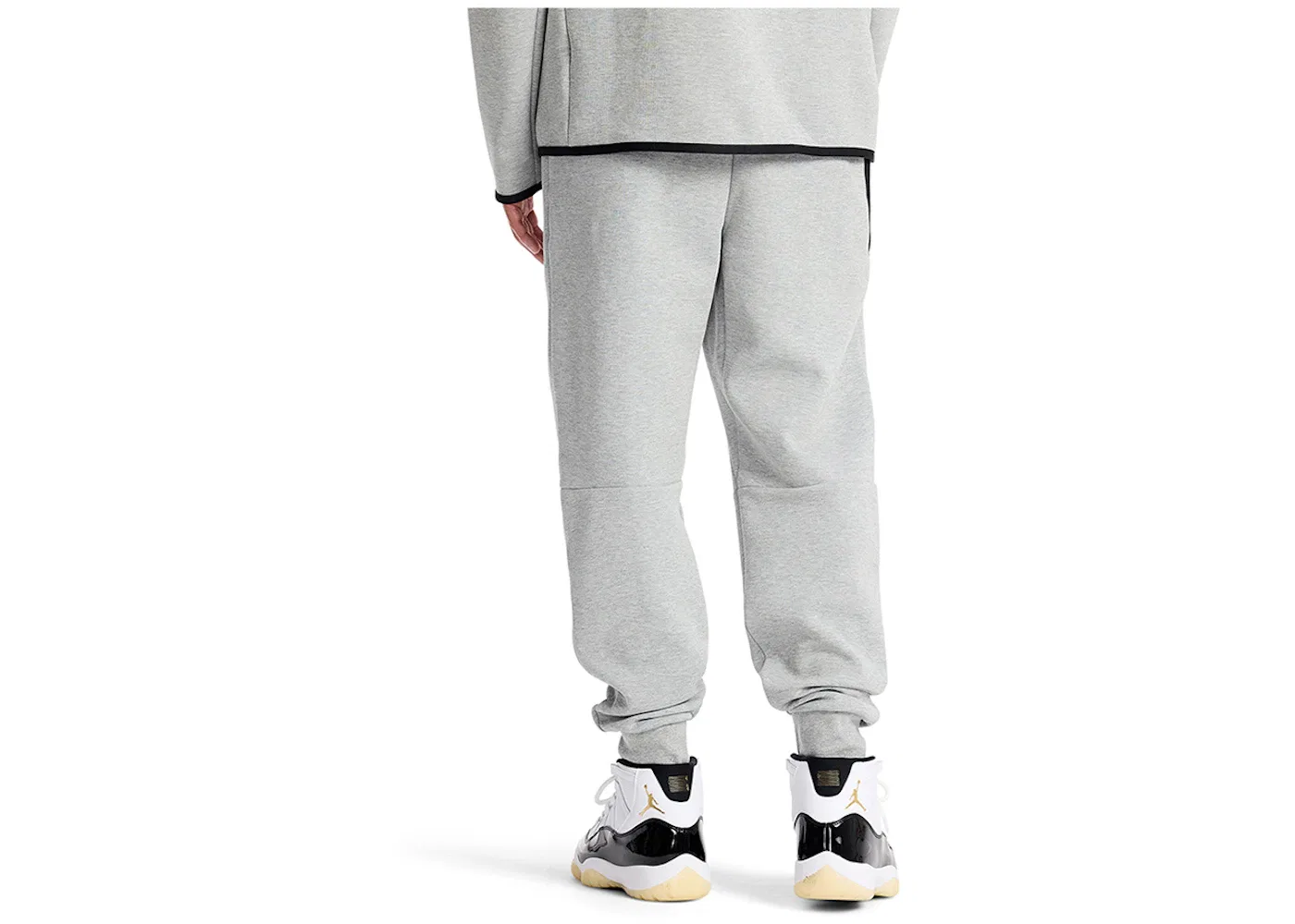 Мужские спортивные штаны из футера с технологией Tech Fleece Nike, Dark Grey Heather/Black — фото 4