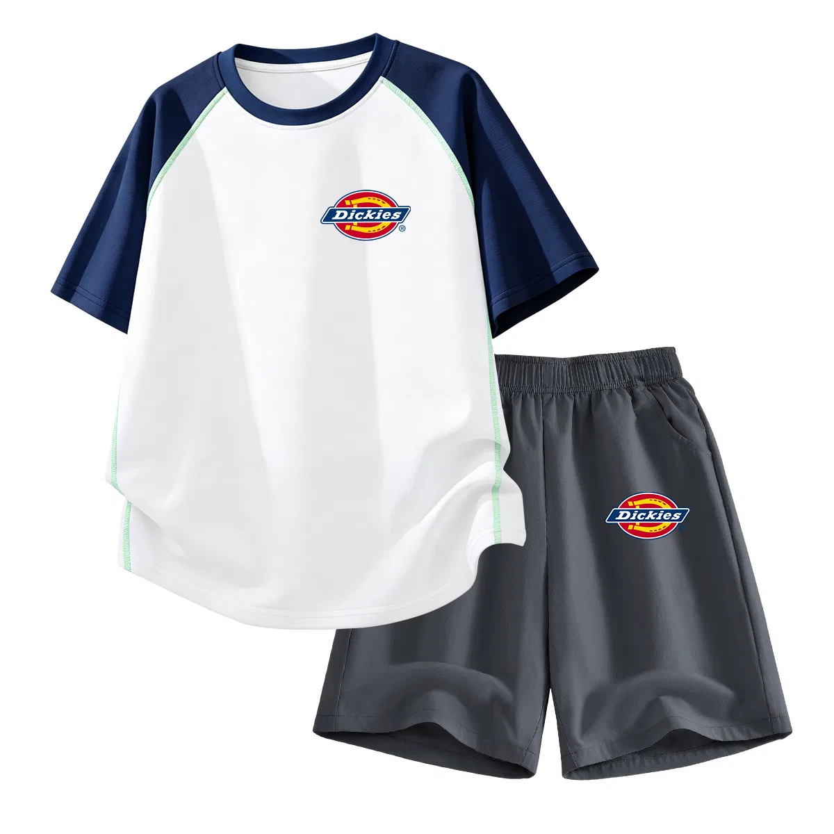 Детский спортивный костюм с круглым вырезом Dickies, Silicone Standard K White+Standard K Iron Gray