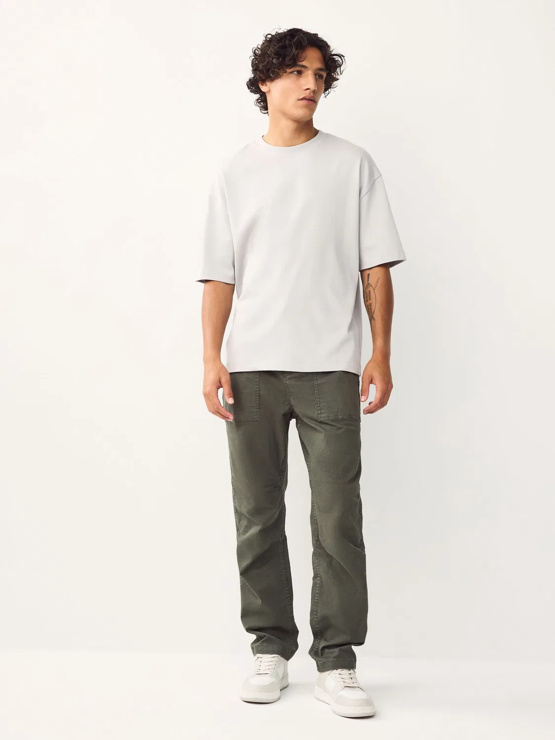 Брюки прямого кроя из хлопка с эластаном, Authentic Cotton Rich Stretch Next, хаки-зеленый — фото 2