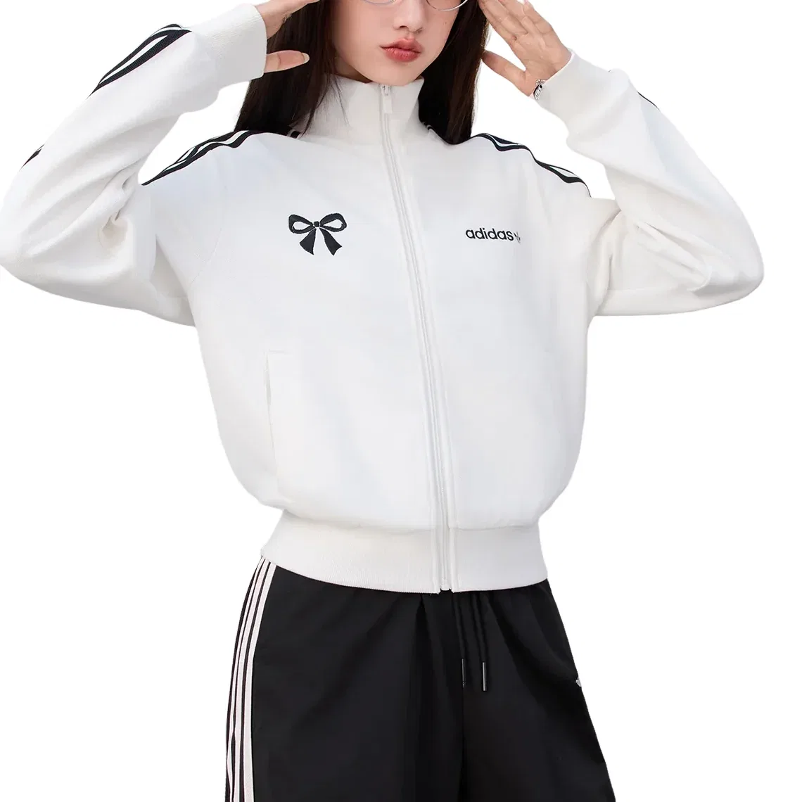 Женская куртка Track Top Asia Sizing 'Cloud White' adidas, Cloud White — фото 3