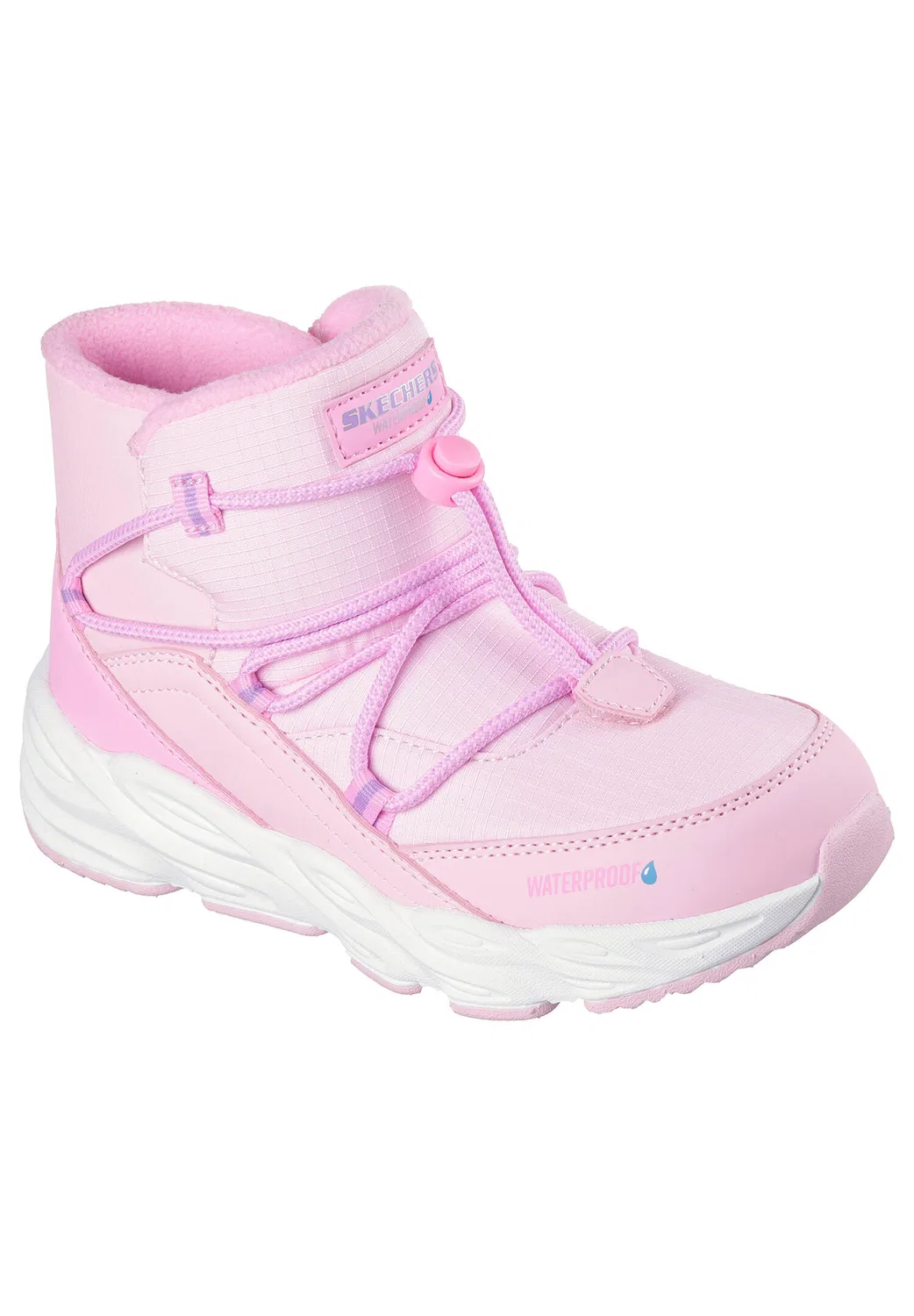 Детские зимние ботинки с водонепроницаемым материалом Turbo Tread-Winter Storm Skechers, Rosa — фото 3