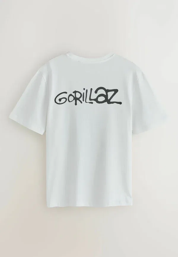 Футболка с принтом Gorillaz Next, White, белый — фото 2
