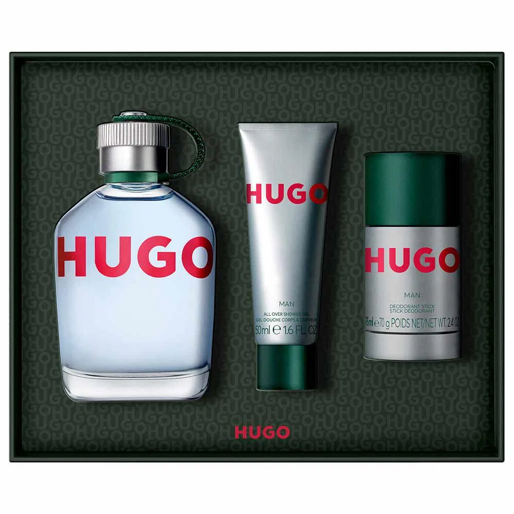 Подарочный набор мужской туалетной воды Hugo Man с гелем для душа Hugo Boss, 3 предмета — фото 3