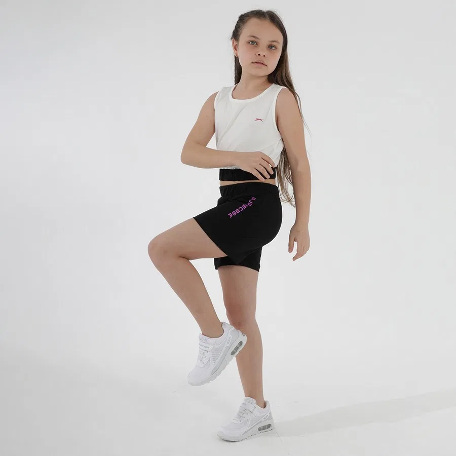 Комплект из топа и шорт Slazenger Dıodato Koyu Gri, Темно-серый — фото 2