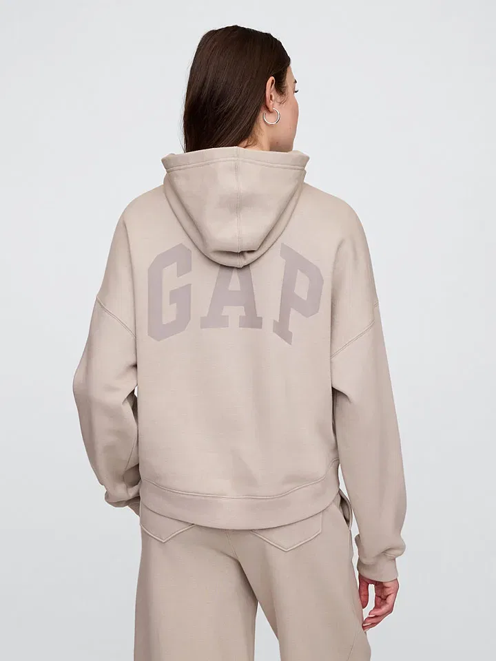 Женское худи свободного кроя GAP, Beige — фото 2