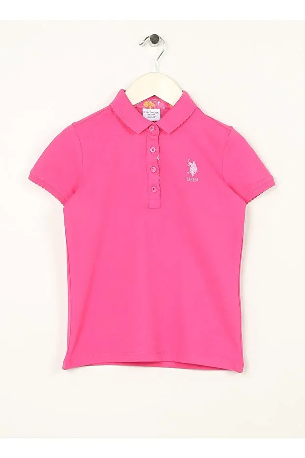 Детская футболка для девочек хлопковая U.S. Polo Assn., Fuchsia