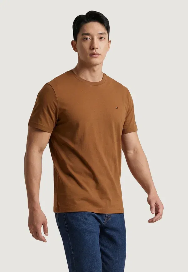 Футболка хлопковая Ess seasonal reg fit Tommy Hilfiger, Brown, коричневый