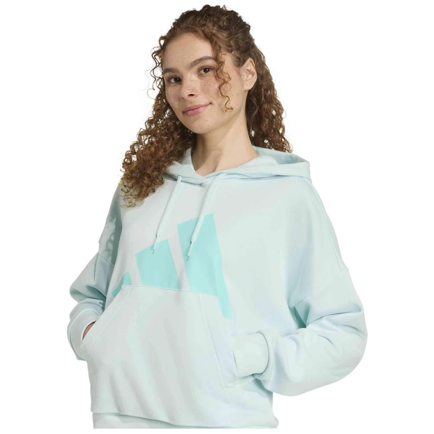 Женское худи с капюшоном Adidas JY4926, Цвет: Blau — фото 3