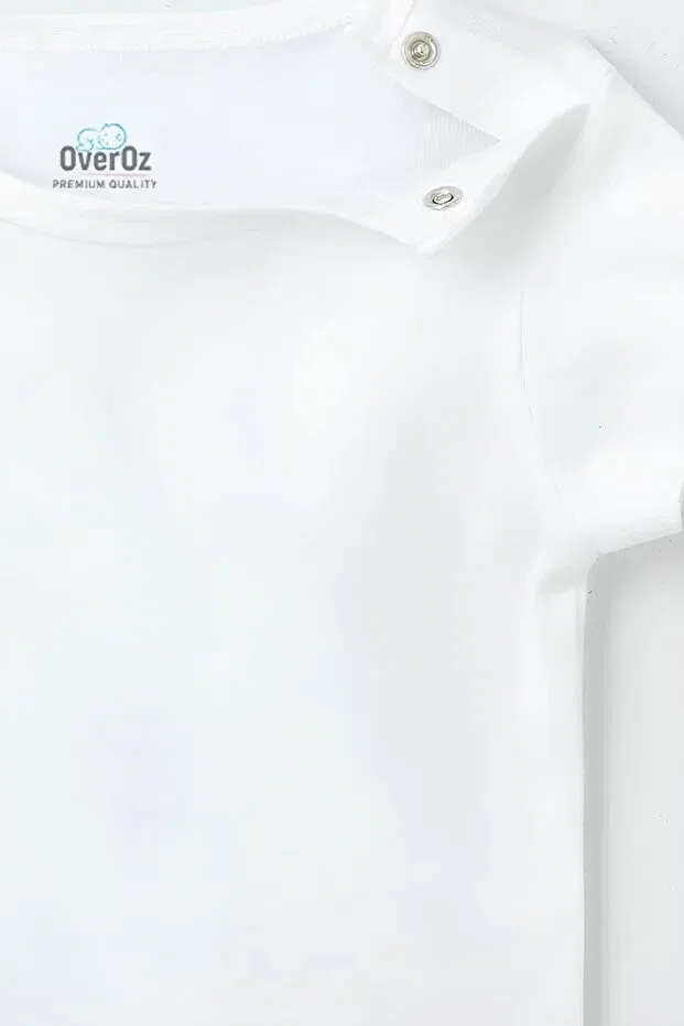 Детское боди-комбинезон с принтом Basics Overoz, White New — фото 4