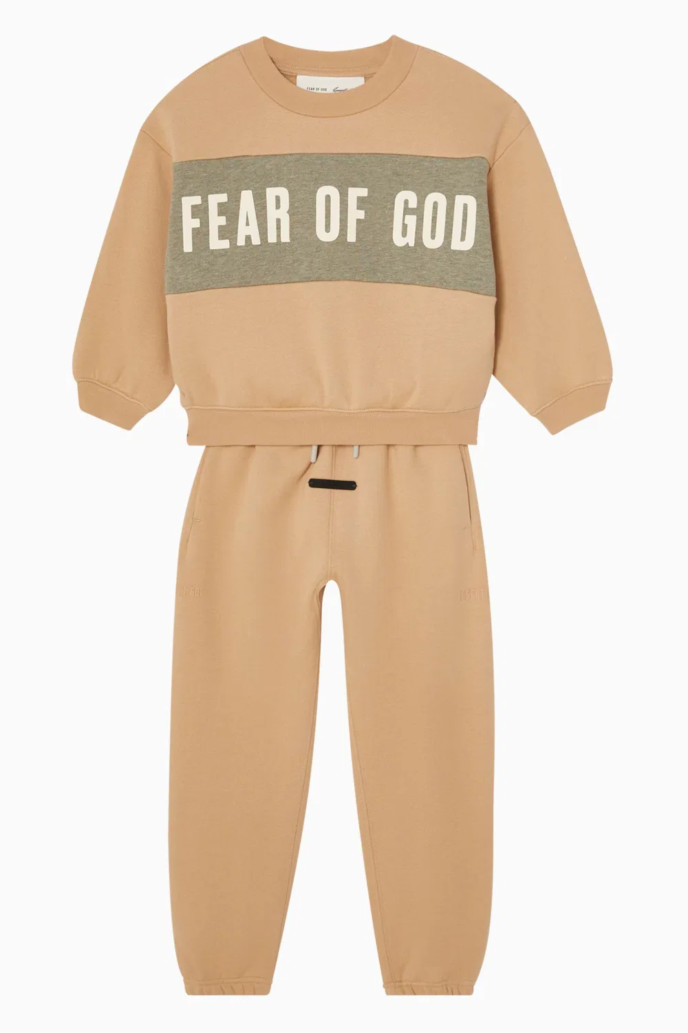 Брюки спортивные из флиса Fear of God Essentials, коричневый — фото 2
