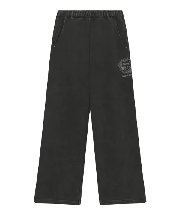 Женские спортивные штаны из хлопка, винтаж, Superdry, черный