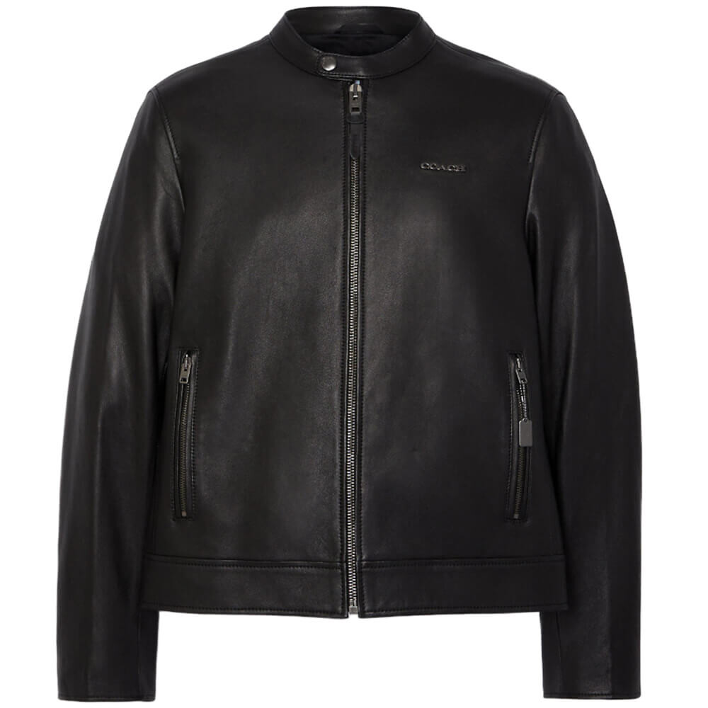 

Куртка Coach Outlet Leather Racer, черный