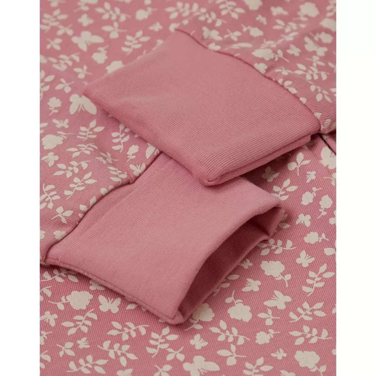 Детский боди-комбинезон с длинным рукавом Sleep N' Play Hanes, Pink Butterflies — фото 3