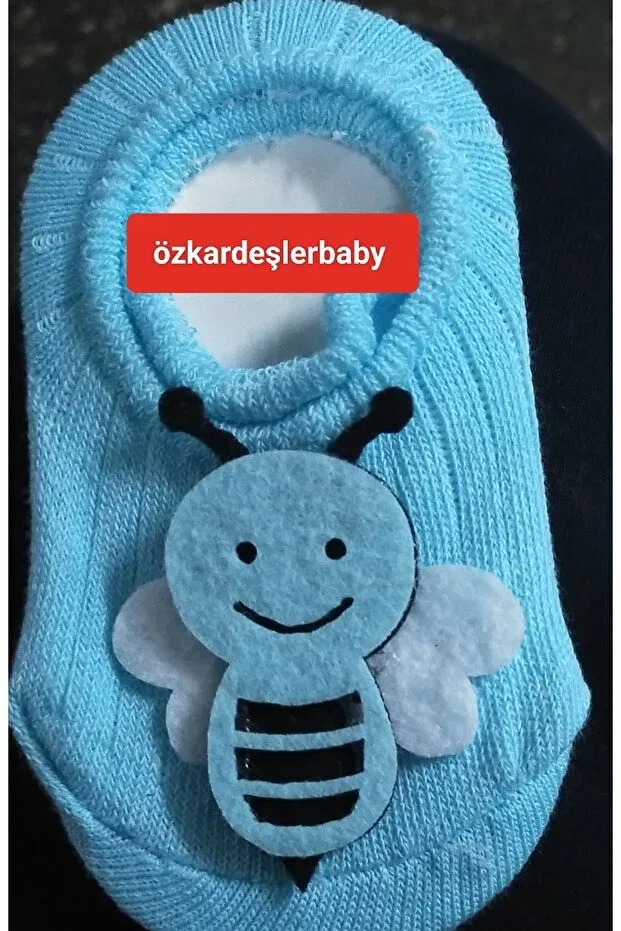 Детские носки-балетки с принтом Bee Baby Ballerina Socks Özkardeşler Baby, Turquoise