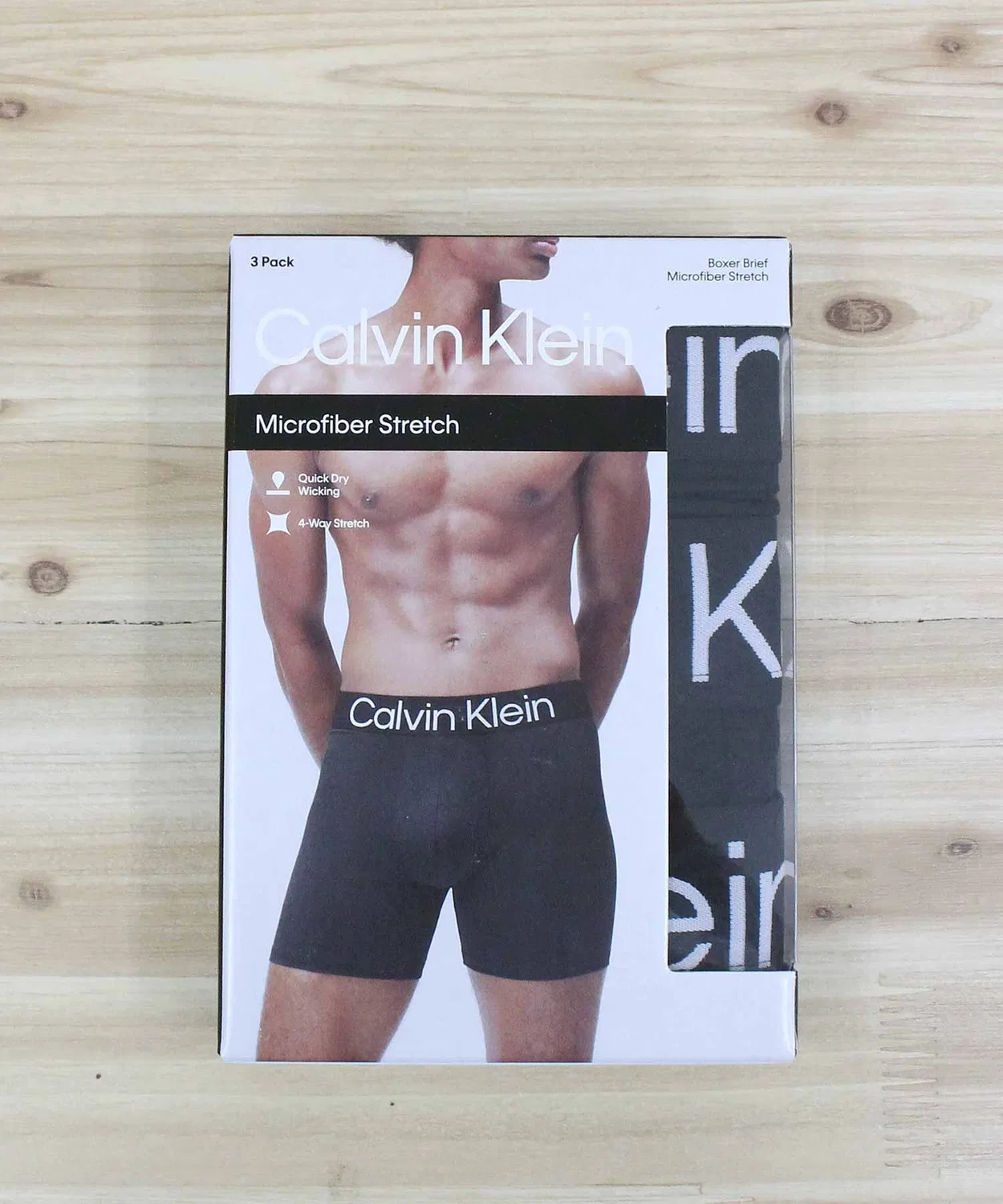 Мужские боксеры-слипы комплект из 3 штук Calvin Klein, Black — фото 2