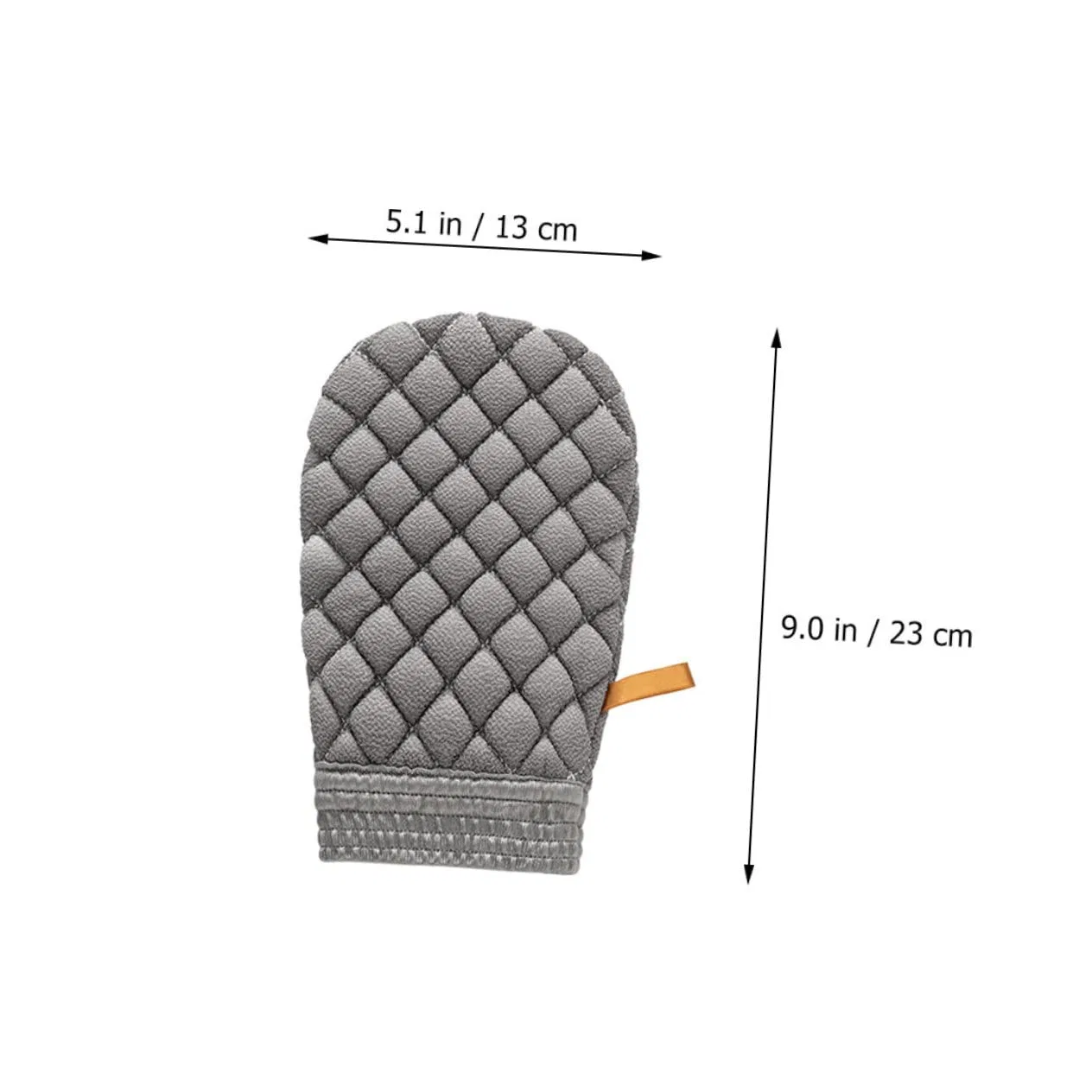 Эксфолиирующая варежка для душа Healvian, 23x13x2.5 см, Серый — фото 2