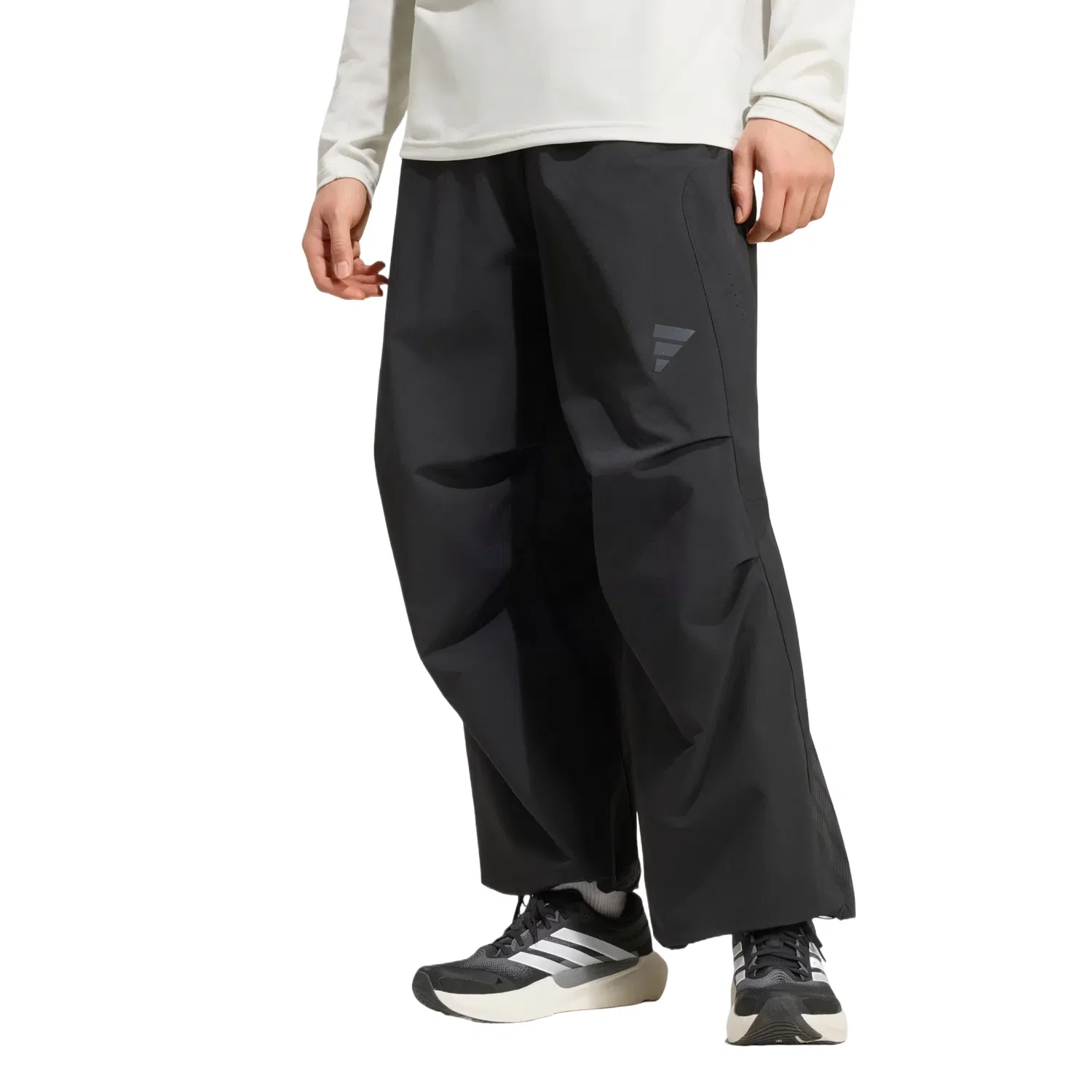 Мужские беговые штаны с принтом Adidas DAY//Ø Woven Pants Asia Sizing, черный — фото 2