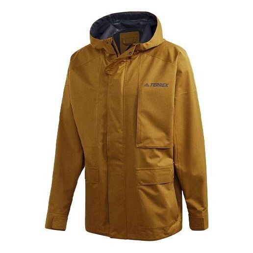 

Куртка xplr 2.5l r.r j outdoor windproof reflective logo sports hooded jacket yellow Adidas, желтый