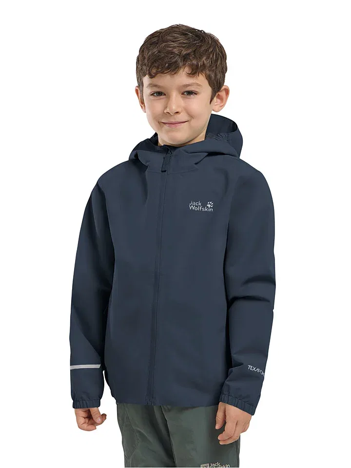 Куртка дождевик с капюшоном модель Flaze Jack Wolfskin, темно-синий