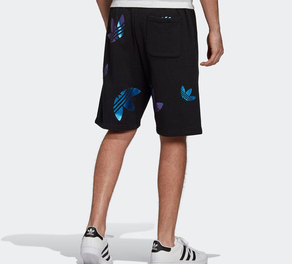 Шорты originals blue logo printing casual shorts black Adidas, черный — фото 3
