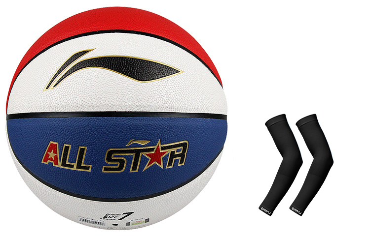 

LINING Баскетбольный мяч CBA All Star PU красный белый синий размер 7 тренировочный