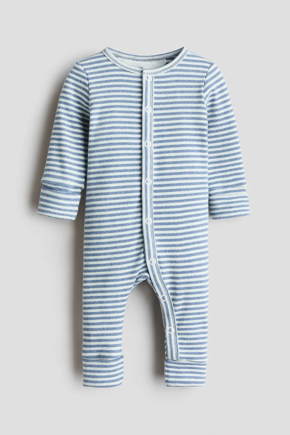 Комбинезон из ребристого хлопка H&M, Hellblau/Gestreift