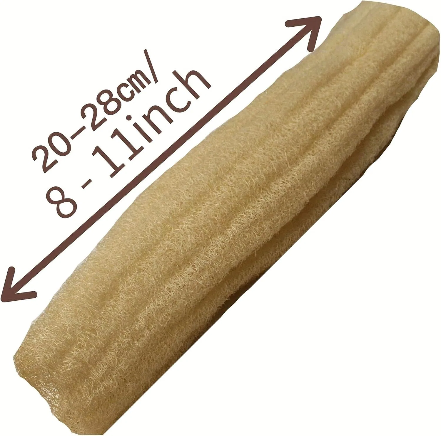 Мочалка-люфа для душа, RPXHZLKTM, 20-28 см, Beige — фото 3