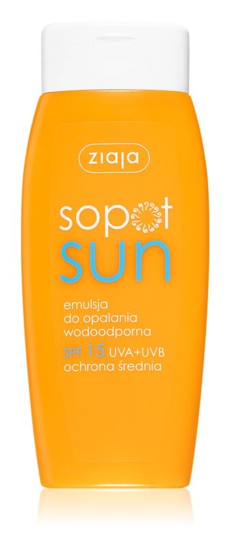 

Водостойкий солнцезащитный лосьон spf 15 Ziaja Sopot Sun