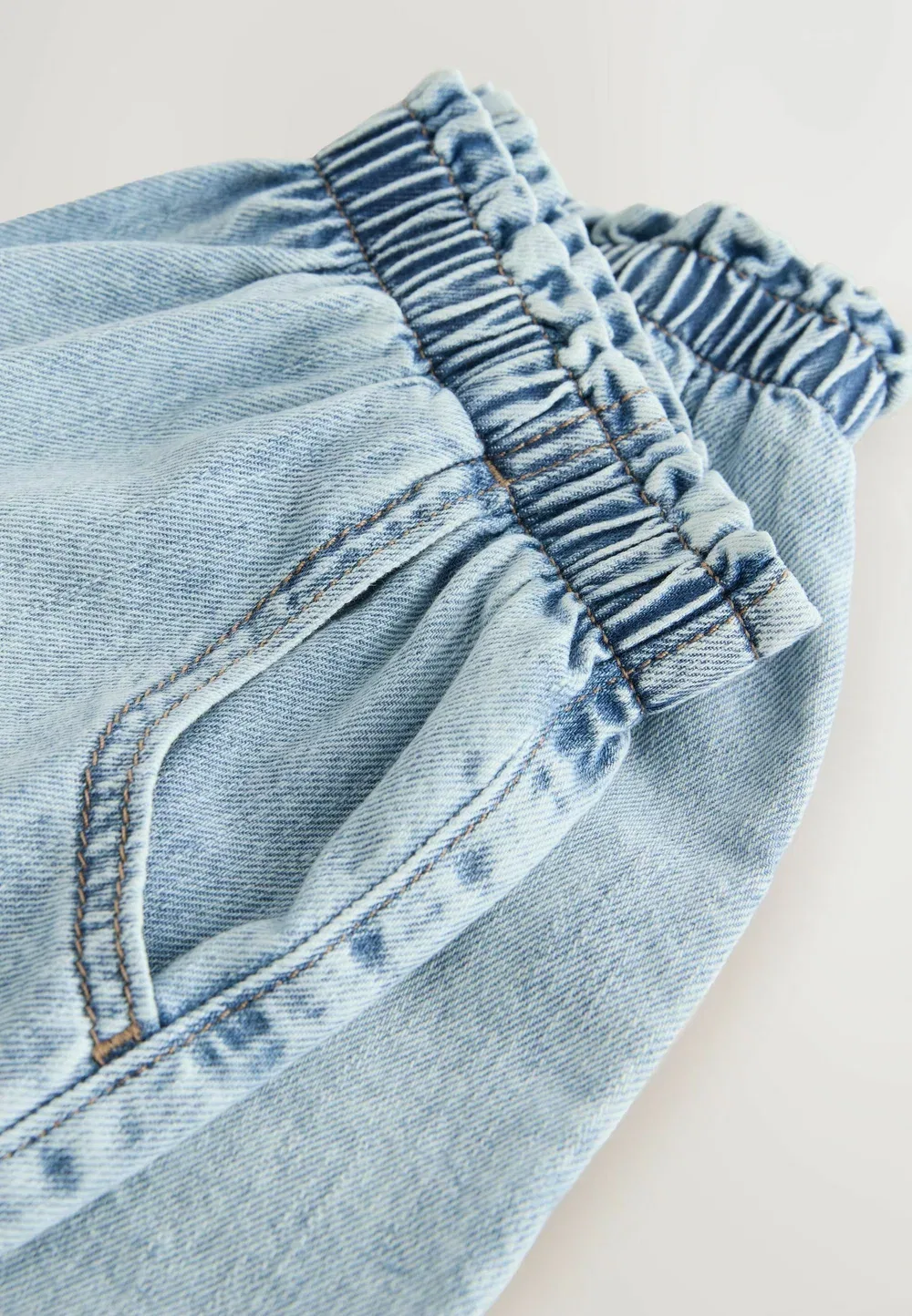 Стандартный крой - шорты без шнурков - джинсовые шорты Next, Light Blue Denim — фото 3