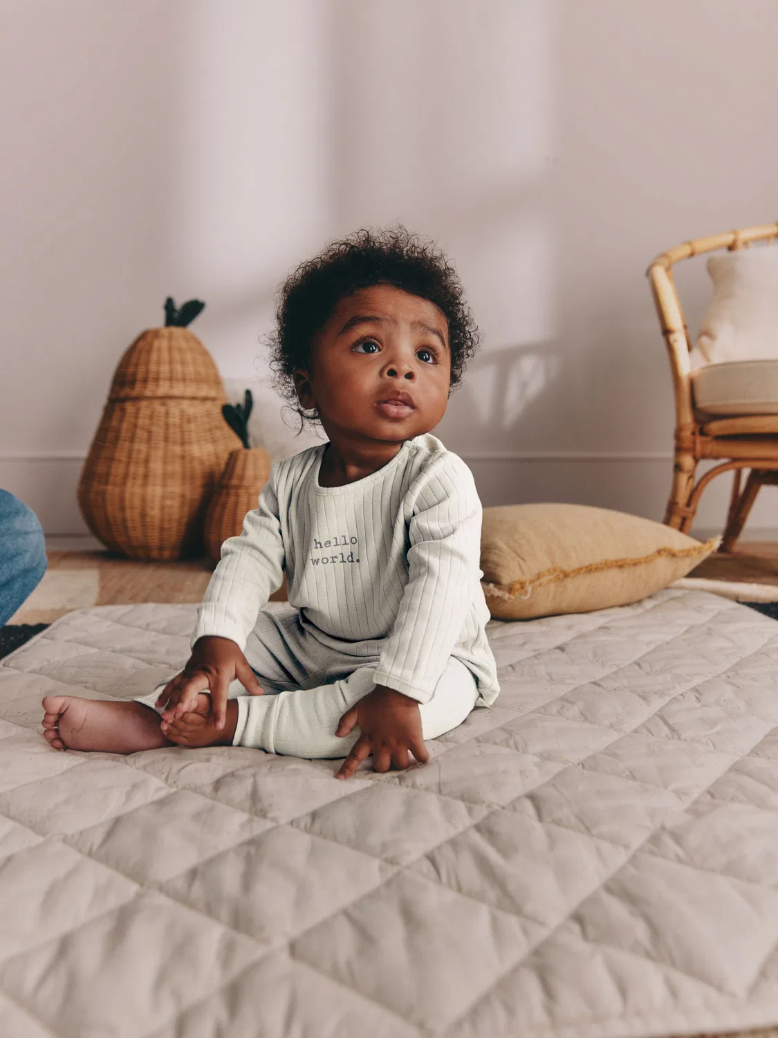 Комплект из футболки и леггинсов, Hello World Next, серый — фото 2