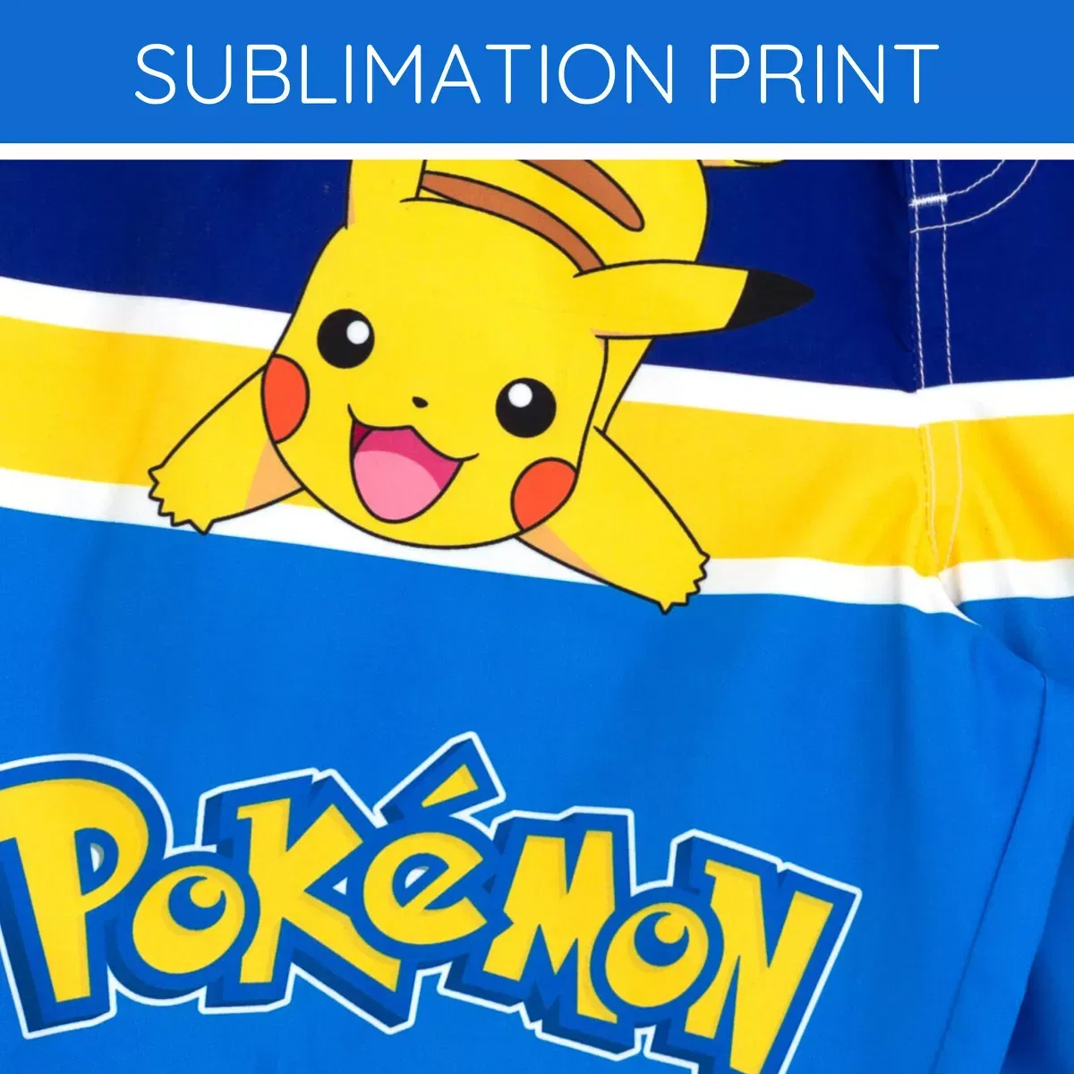 Детские плавки с принтом Pokemon Compression UPF 50+ Swim Trunks Bathing Suit Pokemon, Blue — фото 3